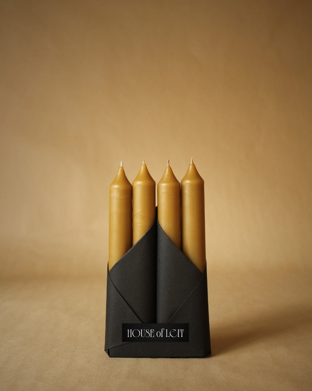 Traditional Tapered Beeswax Candles (Set of 4)