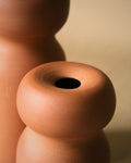Sculptural Terracotta Taper Candle Holder